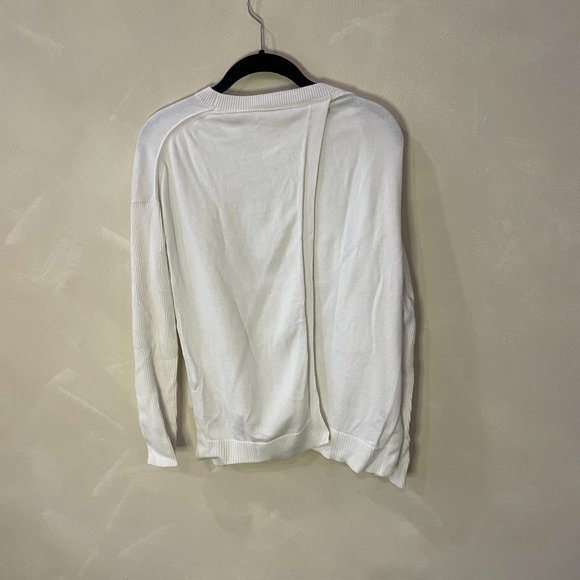 Athleta Open-back Crewneck Sweater White Soft in Size Small - Picture 5 of 7
